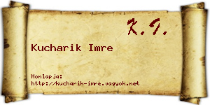 Kucharik Imre névjegykártya